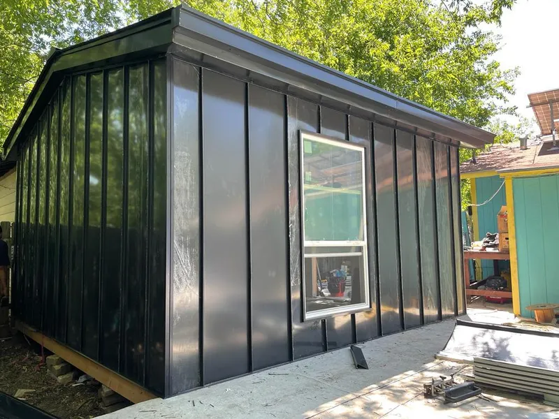 Black standing seam metal wall panels for Metal Roof Installation in Galloway